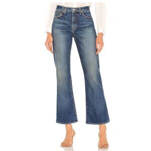 Nili Lotan Boot Cut Jean Classic Wash Cotton Blend USA Light Distressed Sz 30